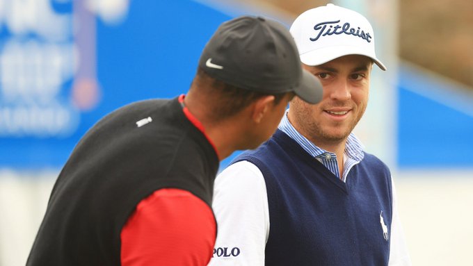 Тайгер Вудз (Tiger Woods) и Джастин Томас (Justin Thomas). Фото: Getty Images