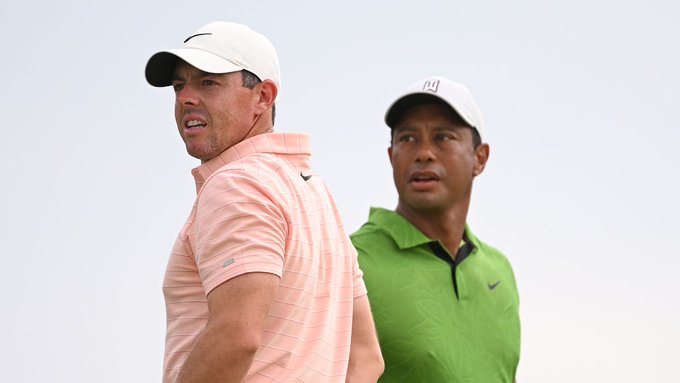 Рори Макилрой (Rory McIlroy) и Тайгер Вудз (Tiger Woods). Фото: Getty Images