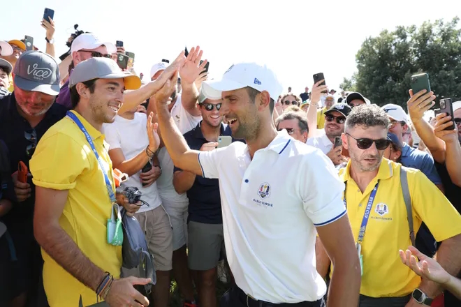 Новак Джокович, сербский теннисист Фото: rydercup.com