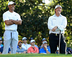 Masters: Тайгер Вудз и Фил Микелсон провели совместный тренировочный раунд