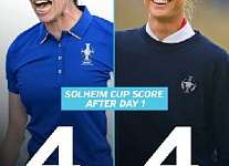 Solheim Cup 2026: первый день команды завершили с равным счетом