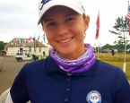Наталия Гусева набирает очки на Girls' British Open Amateur Championship в Шотландии