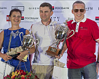 Rosbank Golf Cup 2016. Наталья Моржевилова, Дмитрий Алешин и председатель правления Росбанка Дмитрий Олюнин