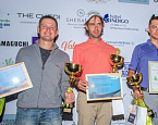Golf.ru Invitational в Завидово. О.Кумошенский, В.Бочаров, Н.Окороков, К.Ненарокомов, С. Лобов и С.Байчорова