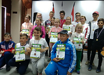 Первенство Самарской области по мини-гольфу. А.Краснов, К.Перагин, Ф.Нестерович, В.Фризен, М.Лысова, В.Хазеева